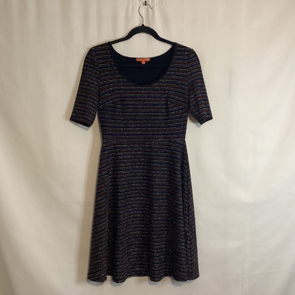 ModCloth Dress Mini Metallic Fit & Flare Party Dance Holiday Bling Women’s SZ S